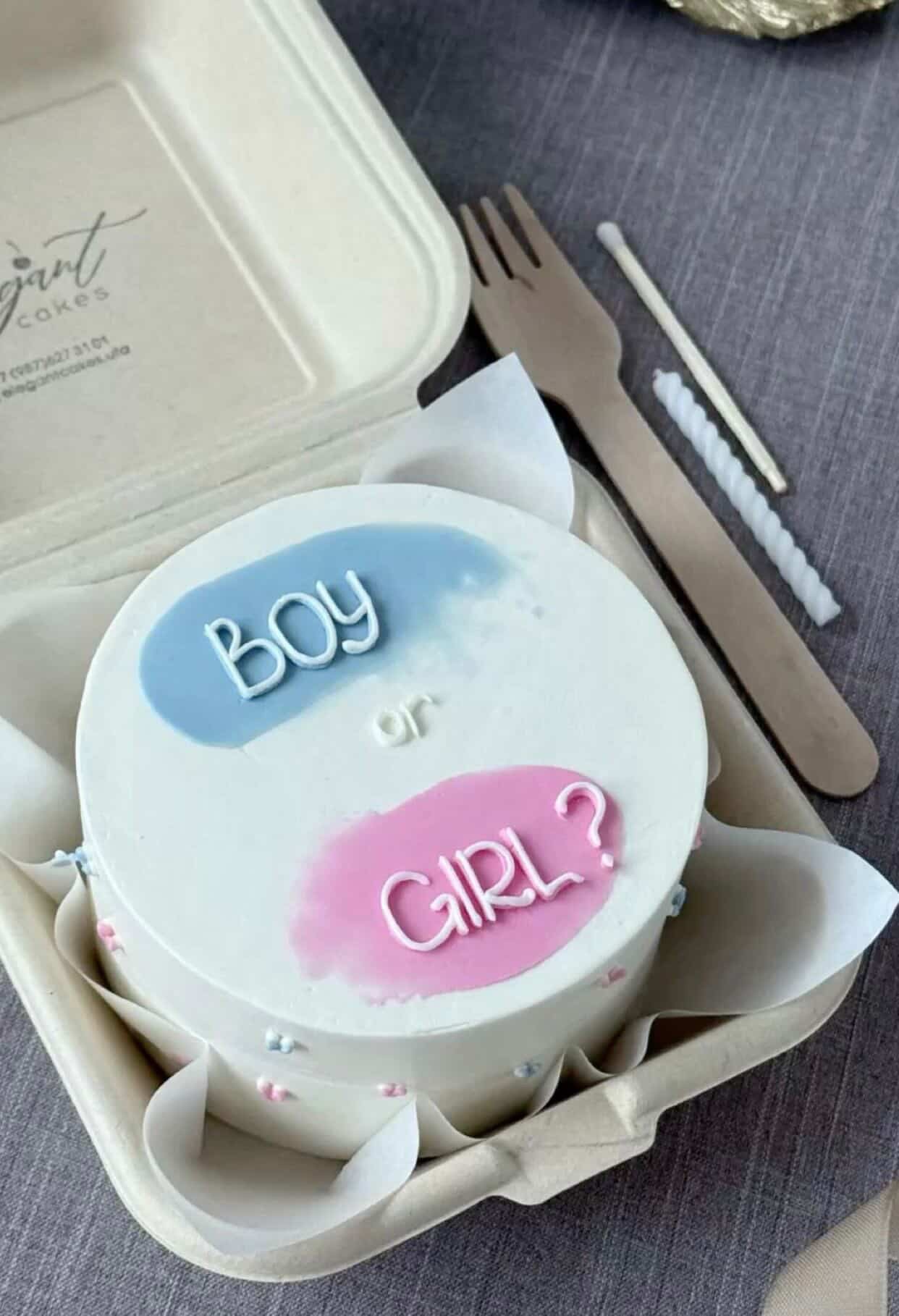 Bento Cake Gender Reveal