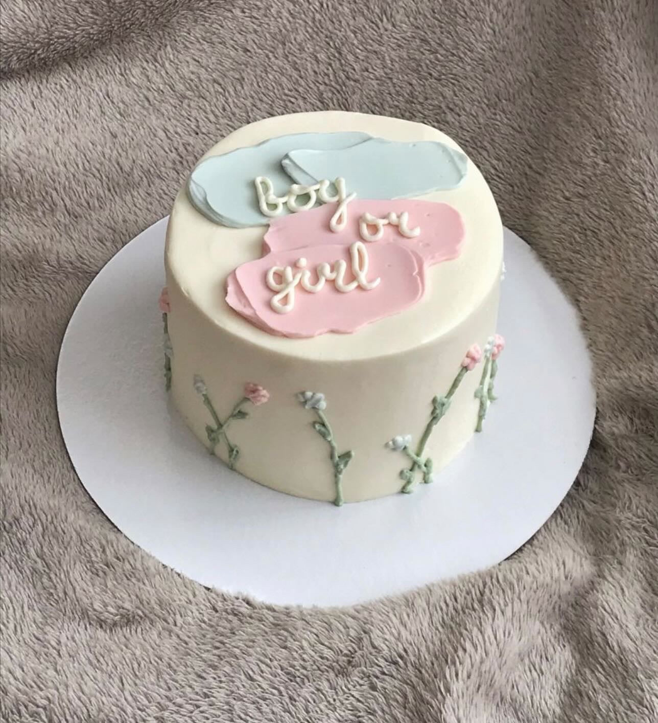 Gender reveal cake